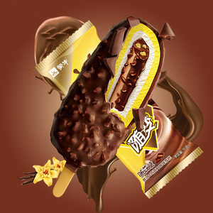 5支蒙牛随变随芯脆果雪糕脆饼巧克力蓝莓橙子味脆皮冰淇淋冰激凌