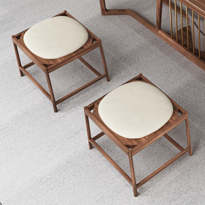 茶凳新中式实木方凳家用方木凳茶桌茶几木凳子矮凳现代新中式坐凳