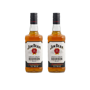 金宾波本威士忌 Jim Beam 美国原装进口洋酒 双支装 白占边威士忌