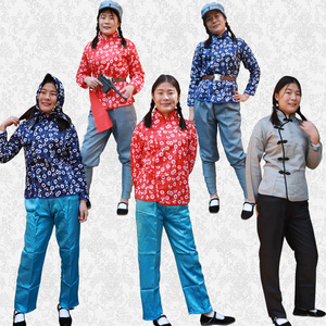 游击队抗战服八路军小红军村姑百姓农民汉奸表演出服装爱伊美舞台