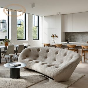 轻奢现代简约异形设计师网红极简弧形ploum贝壳沙发意式写意空间