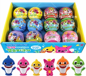 韩国碰碰狐pinkfong鲨鱼家族人物系列盲盒公仔babyshark可存钱罐