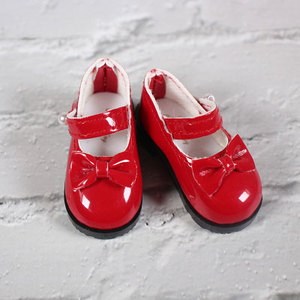 徳必胜dbs icy娃娃6分娃皮鞋bjd/sd红色鞋子胖子体娃娃小天使小皮