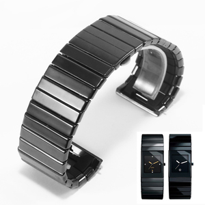 适配雷达黑金刚男士手表表带陶瓷表链rado表节配件天天品牌企业335