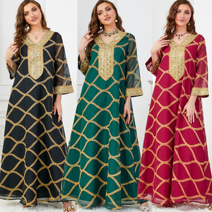 中东阿拉伯印尼女士长袍时尚女装迪拜旅游穿搭连衣裙 dress women