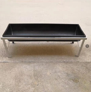 9012人付款淘宝喂羊的料槽子羊用塑料不锈钢食槽采食