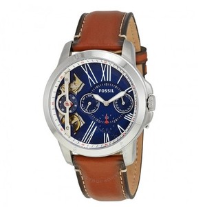 美国代购直邮正品fossil化石男表石英防水皮带日历手表me1161