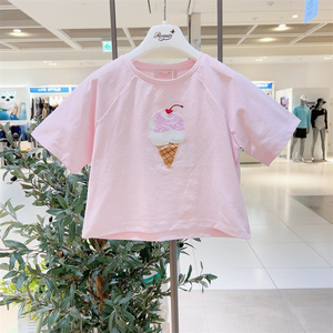 perimitz韩国童装专柜代购2024夏1儿童可爱洋气冰激凌卡通T恤T185