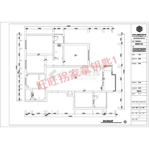 北京某住宅楼三室两厅装修设计施工图cad（含效果图cad）图纸dwg