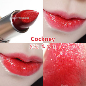 mac502口红cockney草莓红色号魅可maccockney大牌水漾旗舰店正品