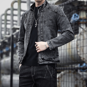 烟灰蓝春季外套