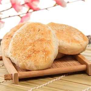 正宗湖北荆门特产矮子馅饼传统手工糕点点心酥饼筒装绿豆等口味10