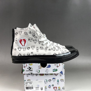converse x shrimps匡威女鞋chuck 70 帆布鞋高帮印花对虾联名款