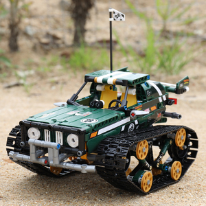 乐高积木电动遥控编程坦克履带式越野车机械组汽车模型拼装玩具