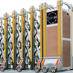 自动电动伸缩门pvc遥控感应大门佛山304不锈钢工业园折叠移动门