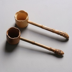 竹根水勺分茶勺环保打酒器水勺水瓢酒勺日式茶具茶道零配竹杯