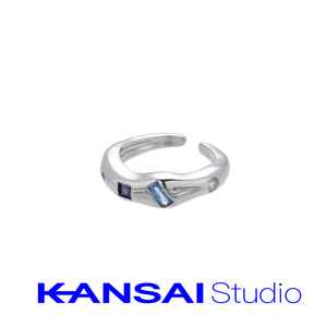KANSAI彩色锆石爱心戒指男女小众设计时尚指环个性冷淡风手饰品潮
