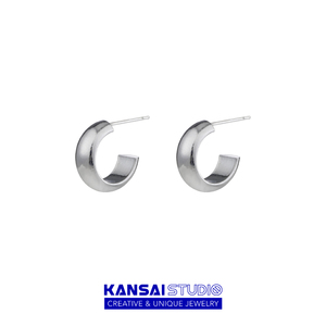 KANSAI新款大圆环耳环夏季女耳钉耳夹款高级感2022年潮时尚耳饰品