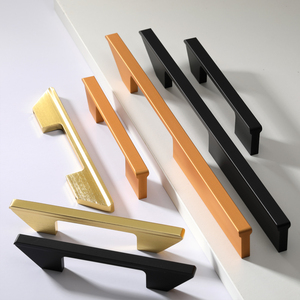 大衣柜黑色加长款金色哑香槟色铜金色拉丝轻奢拉手vifa高档大把手