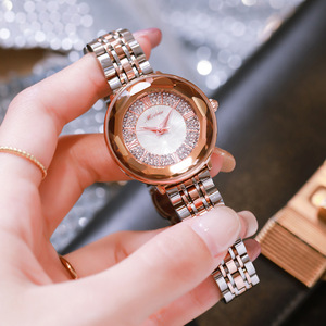 美宾抖音同款高端奢华珠宝扣手表女士时尚手链腕表石英表1人付款168