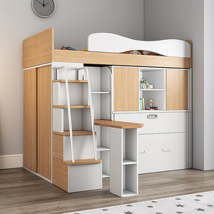 瀚辰木业旗舰店天猫瀚辰木业上下隐形床折叠床上下铺小户型双层床