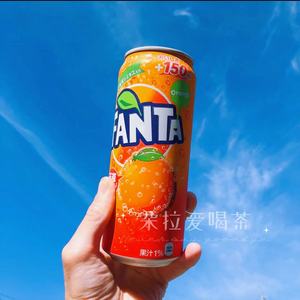 日本进口Fanta芬达香橙橘子味果汁碳酸汽水饮料易拉罐装