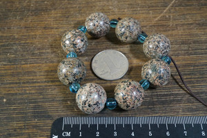 2616号 新疆哈密伊吾花金刚石手链 花伊丁石手串 有磁性