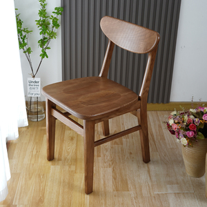实木餐椅简约餐厅家用靠背椅纯白蜡木椅休闲洽谈原木薯片椅书桌椅