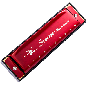 [旗舰店]10孔欧布学生儿童男女孩自学入门用刻字奥特曼红凯口琴同