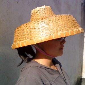 优质白藤深海帽竹帽渔翁帽出海斗笠平顶遮阳竹帽子渔民帽遮阳帽