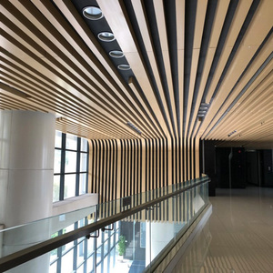 厂家直销铝方通室内外铝合金木纹u型型材铝天花吊顶装饰方通铝条