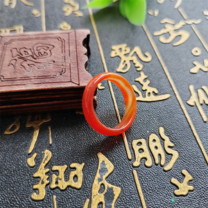 玉戒指女指圈玛瑙