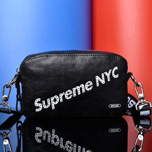 supreme nyc斜挎包男潮牌小包背包真皮男包男士包包挎