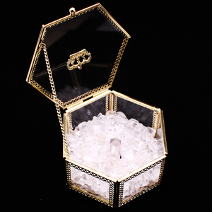 天然白水晶碎石消磁石手链饰品收纳盒储物石头碗器皿礼品摆件