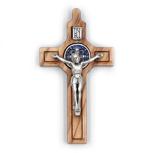 橄榄木圣本笃欧美十字架吊坠意大利进口意卡米诺天主教圣物圣牌