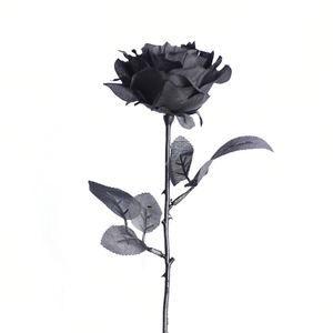 仿真黑玫瑰花拍摄道具假哥特黑色花束拍照洛丽塔手拿网红枯萎干花