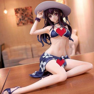 热卖二次元美少女泳装霞之丘手办模型汽车电脑机箱摆件生日礼物