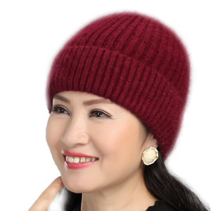 老年人帽子女女帽贝雷帽黑色加绒贝雷冬帽冬帽潮出游手工潮帽编织