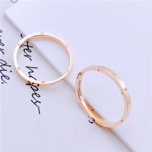 金伯爵珠宝14k金俄罗斯585女玫瑰金彩金镂空精致方简约款戒指