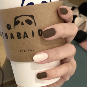 假指甲贴片磨砂秋季短款防水持久女可拆卸穿戴式简约美甲贴片成品