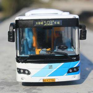 申沃503路青岛公交巴士503路 客车仿真模型/玩具diy创意礼品 1:64