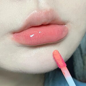 蜜桃色口红纯欲风镜面水光唇釉不掉色学生素颜粉色口红液嘟嘟唇釉
