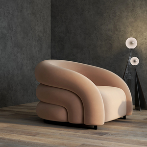 轻奢创意个性客厅单人沙发椅网红ins休闲懒人沙发酒店休息区沙发