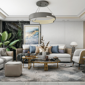 兰舍硅藻泥优享三居室内涂料彩色电视背景墙图案印花代墙面漆