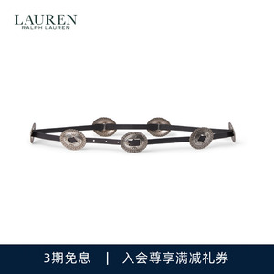 Lauren/拉夫劳伦女配 经典款金属装饰牛皮革细腰带RL70129