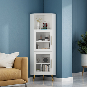 轻奢转角柜简约现代三角柜收纳柜储物柜卧室转角书柜边柜置物架