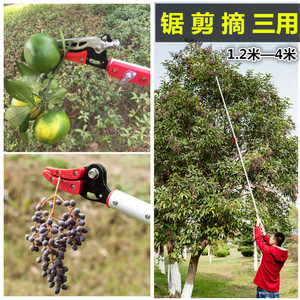 摘果神器摘柿子冬枣核桃杏采果器采摘工具摘果杆高空伸缩剪无花果