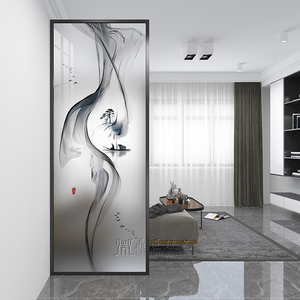 玻璃隔断屏风现代