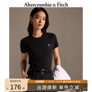 AF女装 24春夏新款休闲百搭小麋鹿紧身短袖圆领T恤 358176-1