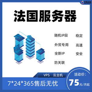 法国cn2服务器租用外贸ebay开店建站防关联云主机欧洲vps独享新ip